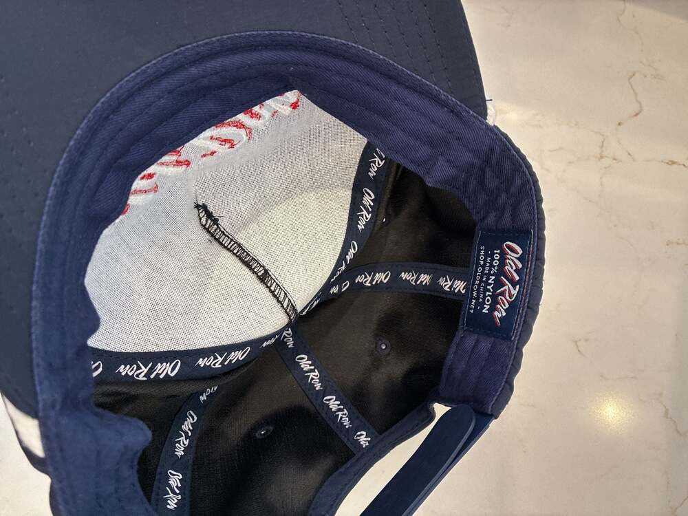 Old Row Script Nylon Rope Hat Navy Blue Snapback - Picture 5 of 6
